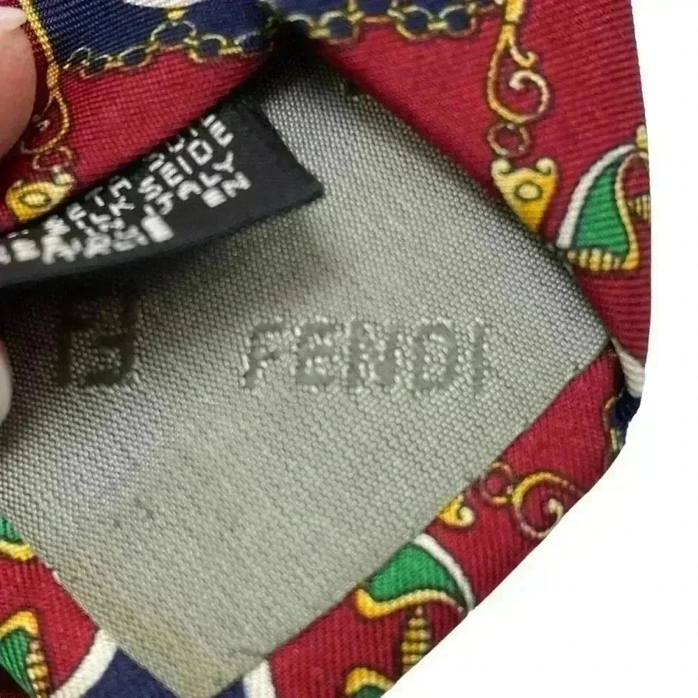 Fendi silk tie made in Italy